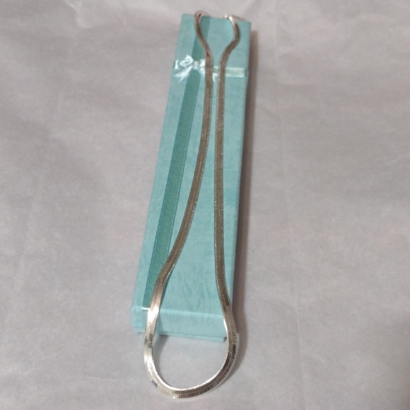 .925 Flat Sterling Silver Chain 20" - Picture 8 of 14